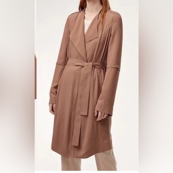 ARITZIA QUINCEY TRENCH in Camel Size small - Picture 2 of 11